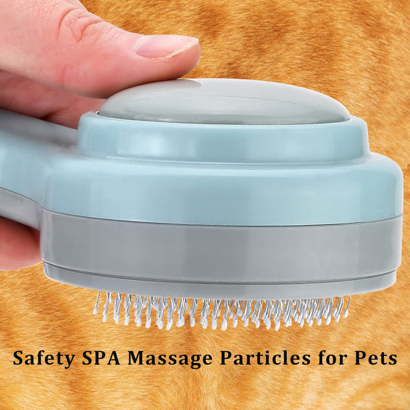 Cat Grooming Brush, Upgraded Self Cleaning Slicker Brushes for Dogs Cats Pet Grooming Brush Tool Gently Removes Loose Undercoat Pets Hair Slicker Brush for Pet Massage Cleaning-Easy to Use - BeesActive Australia