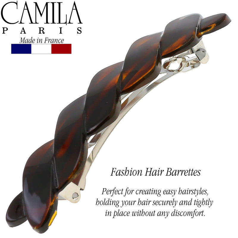 Camila Paris CP2374 French Hair Clip for Women, Set of 6 Extra Small Tortoise Shell Girls Hair Claw Clip Fashion Styling Hair Accessories for Women, Ladies Strong Hold Grip Clamp, Made in France Tortoise Shell 1" - BeesActive Australia