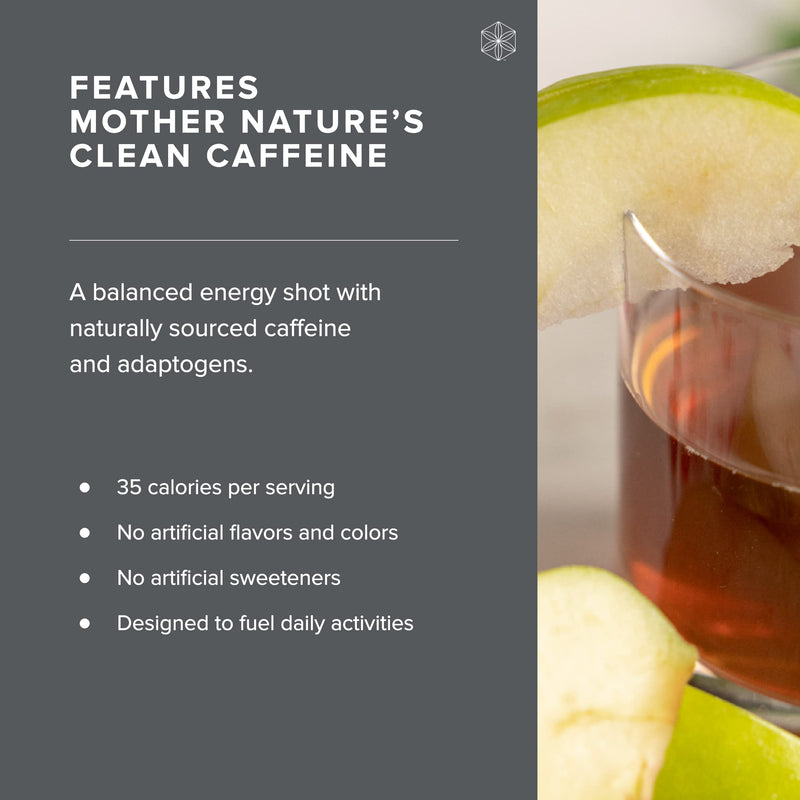Isagenix E+ - Liquid Energy Shot with Plant-Based Caffeine & Adaptogenic Botanical Blend - Support Endurance with Flavored Energy Shot - Apple Pomegranate - 2 Oz Bottles (6 Pack) - BeesActive Australia