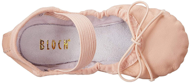 [AUSTRALIA] - Bloch Girls Dance Dansoft Full Sole Leather Ballet Slipper/Shoe, Pink, 12 Wide Little Kid 