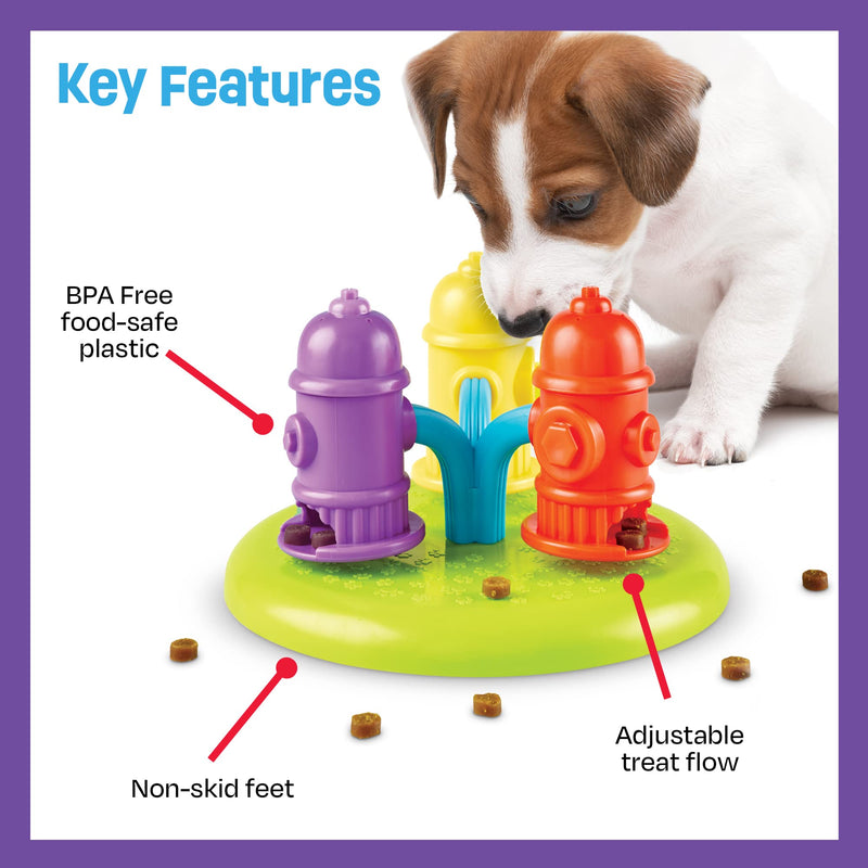 Brightkins Spinning Hydrants Treat Puzzle - 3 Colorful Hydrant Feeders Puzzle for Dogs, Puzzles for Dogs, Toys for Dog Stimulation, Dog Treat Puzzles - BeesActive Australia