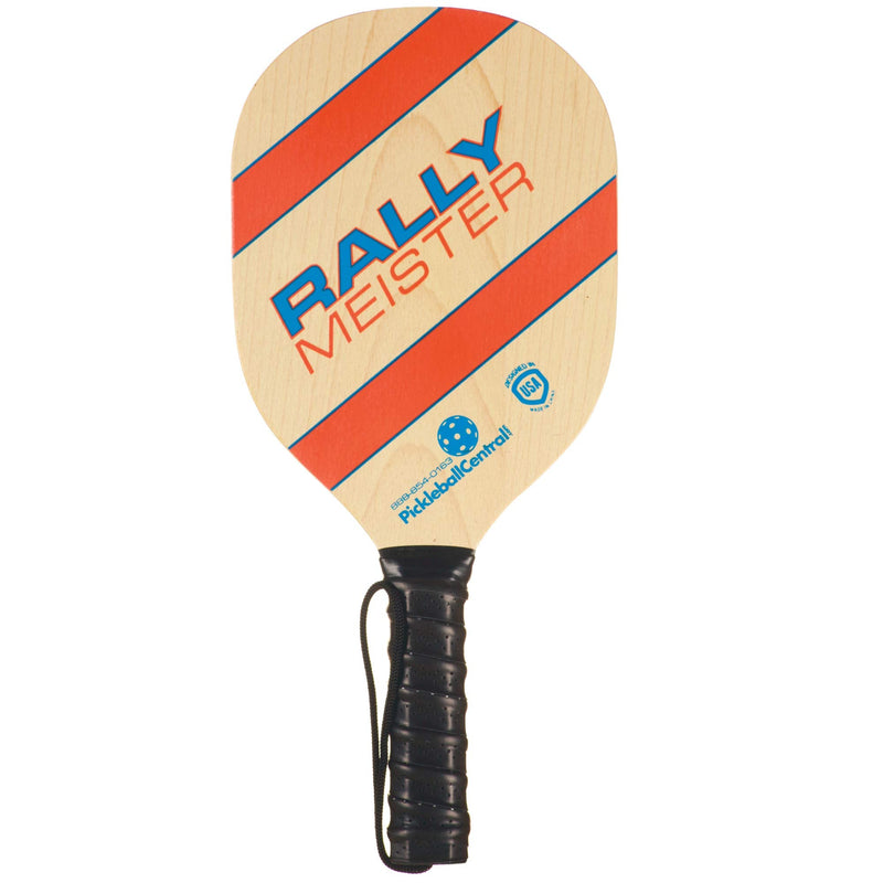 Rally Meister Beginner Wood Pickleball Paddle Set for 2 Players (2 Paddles + 4 Outdoor Pickleballs + Drawstring Bag + Rules/Strategy Guide) - BeesActive Australia