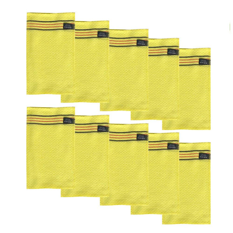 Songwol Korean Exfoliating Mitt Body Scrub Washcloth Yellow Large 10 Pcs - BeesActive Australia