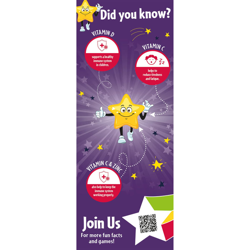 Natures Aid Super Stars Immune Support for Children, Natural Blackcurrant Flavour, 150ml - BeesActive Australia