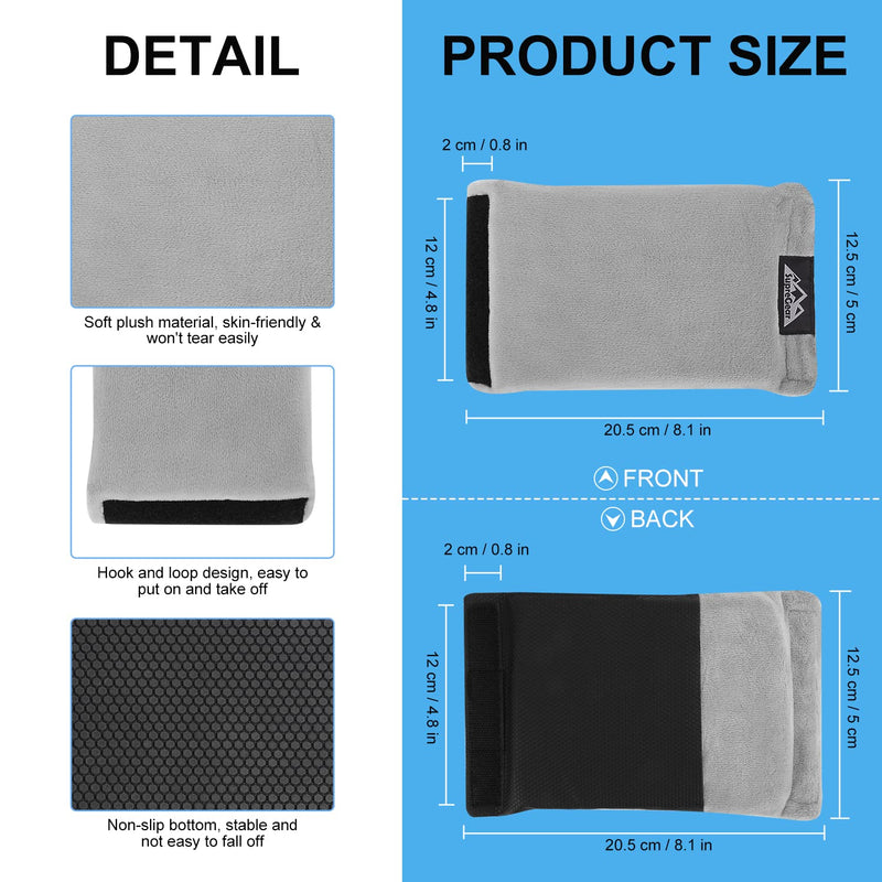 supregear Walker Hand Grips (2 Pack), Breathable Soft Cushion Comfortable Padded Walker Handle Covers Rollator Grip Pads for Walker Rollator Crutch Wheelchair, Non-Slip Mobility Accessory Grey (Cotton Velvet) - BeesActive Australia