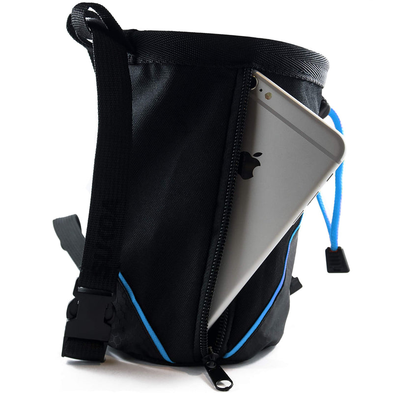 Sukoa Chalk Bag for Rock Climbing - Bouldering Chalk Bag Bucket with Quick-Clip Belt and 2 Large Zippered Pockets - Rock Climbing Gear Equipment - BeesActive Australia