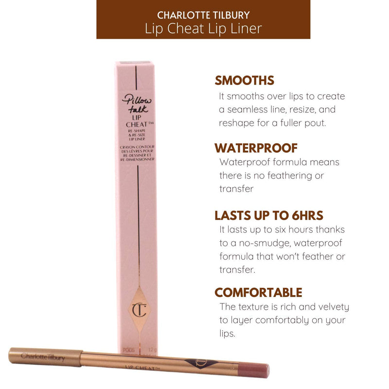 CHARLOTTE TILBURY LIP CHEAT PILLOW TALK MEDIUM #2 (Warm berry-pink lip liner pencil) - BeesActive Australia