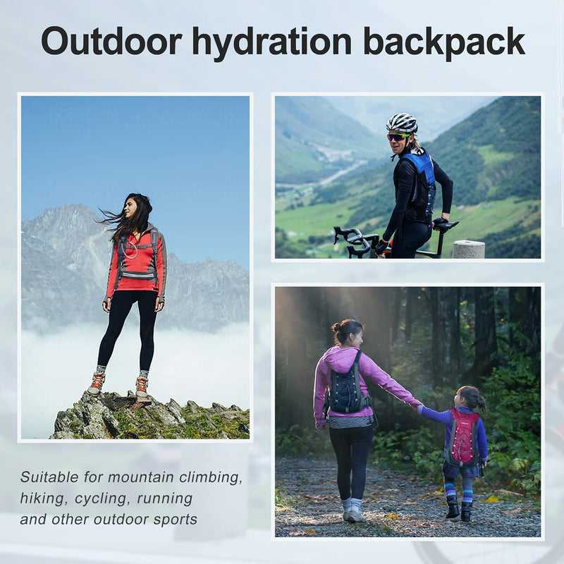 Hydration Backpack with 2L Leak-Proof Water Bladder, Water Backpack for Short Day Hikes, Day Trips and Cycling Blue - BeesActive Australia