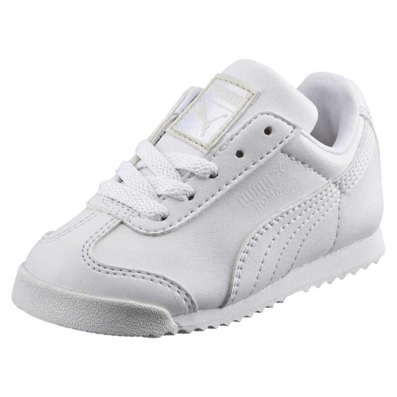 PUMA unisex child Roma Basic Sneaker, White/Light Gray, 10 Toddler US - BeesActive Australia