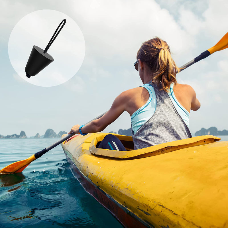 Hikeen 6 Pieces Kayak Plugs Scupper Plugs Kayak Drain Plugs with Lanyard Kayak Plugs for Sit on Top - BeesActive Australia