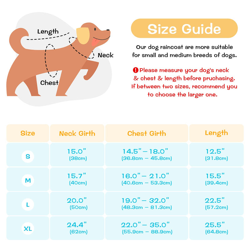 Weesiber Reflective Dog Raincoat - Waterproof Dog Rain Jacket with Hoodie - Lightweight Dog Rain Coat - Adjustable Dog Poncho - Pet Slicker for Small Medium and Large Dogs and Puppy Blue - BeesActive Australia