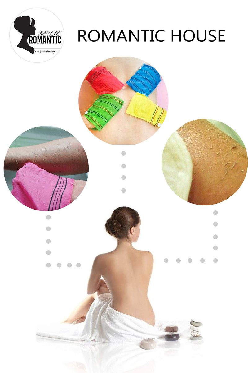 Asian Korean Exfoliating Bath Washcloth Extra Viscos Bath Mesh Body WashCloth Rayon 100% Spa Scrub Italy Gloves Removes Dead Skin X-Large Plus Size Multi-pack 05 Pcs MULTI PACK Multi 5 - BeesActive Australia