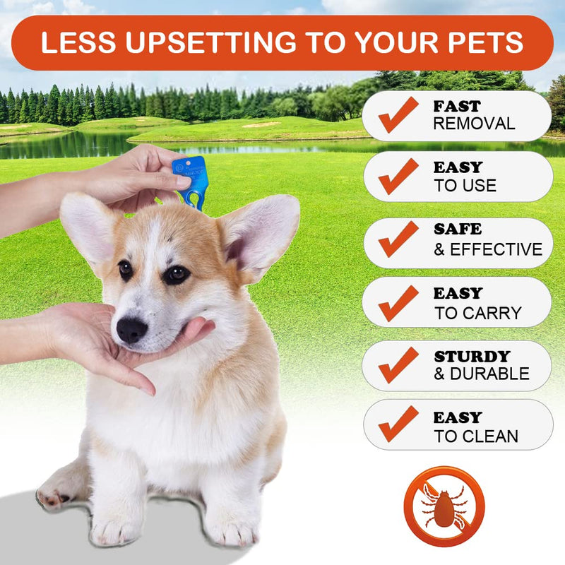 Tick Remover Tool, Tick Removal Tool Suitable for Pets, Animals, and Humans, Quick, Safe, Reliable, and Highly Essential Tick Remover Tool for Portable Outdoor Living Silver, Red, Blue - BeesActive Australia