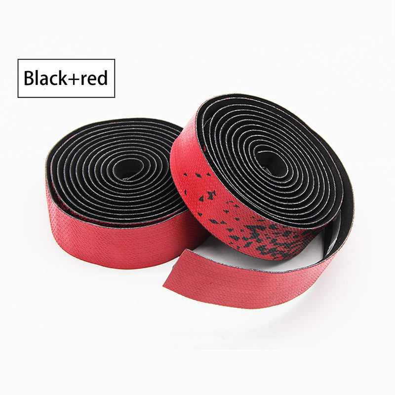 Lywencom Bike Handlebar Tape,Comfortable Non-Slip Damping Sweat Breathable Delicate Touch Black Red Gradient EVA Foam self-Adhesive, with 2 Bar Plugs,Cycling Bar Wraps - BeesActive Australia