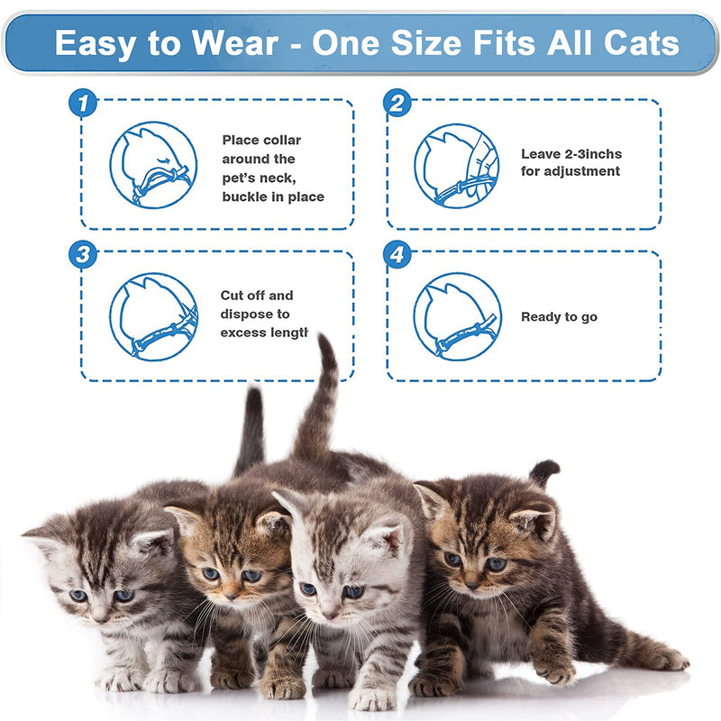 Wustentre 3 Pack Calming Collar for Cats, Cat Calming Collars, Natural Cat Pheromones Calming Collar, Adjustable Cat Anxiety Collar Reduce Anxiety Kitten Calm Collar for Cats Purple - BeesActive Australia