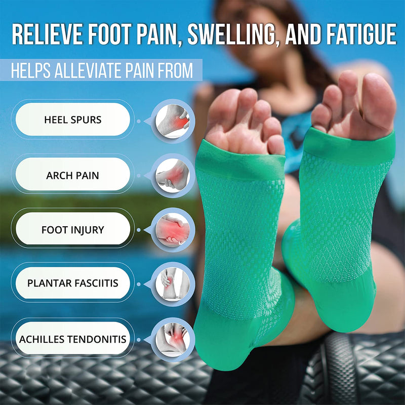 SB SOX Plantar Fasciitis Compression Socks for Women & Men (1 Pair) - Ankle Socks for Plantar Fasciitis Relief, Arch Support, and Foot/Heel Pain for Everyday Use (Black, Small) Black Small (Pack of 1) - BeesActive Australia