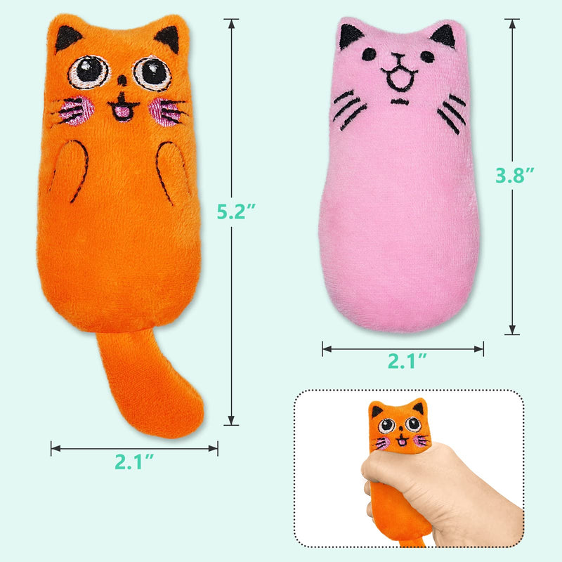 Catnip Toys, Soft Plush Cat Nip Chew Toy for Indoor Cats, Interactive Kitten Pillow Kitty Teething Toy 8 Pack - BeesActive Australia