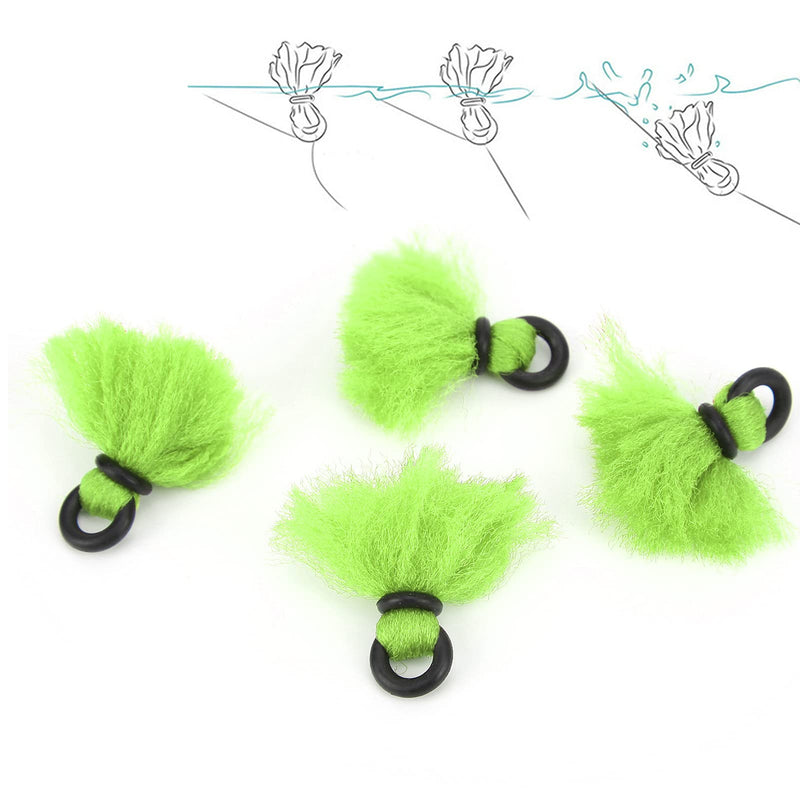Alomejor 4pcs Fly Fishing Float 3.3cm/1.3in Yarn Strike Indicators Drift Hook Positioning Floats Bobbers green - BeesActive Australia
