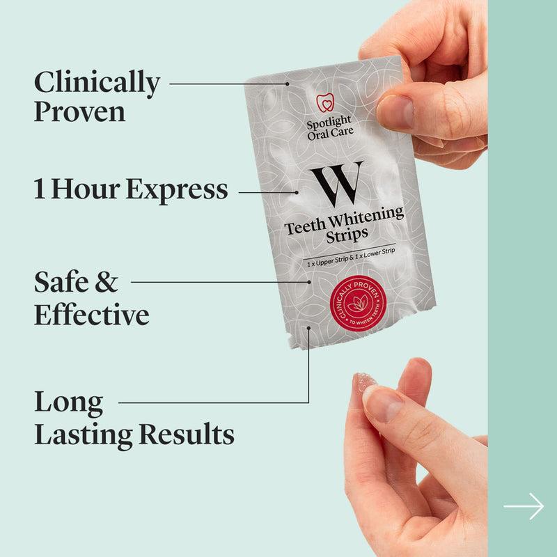 Spotlight Oral Care Teeth Whitening Strips | Gently Whitens Teeth Gradually & Safely | Active Ingredients Including Hydrogen Peroxide | Full 14-Day Course of Strips & 100 mL Whitening Toothpaste - BeesActive Australia