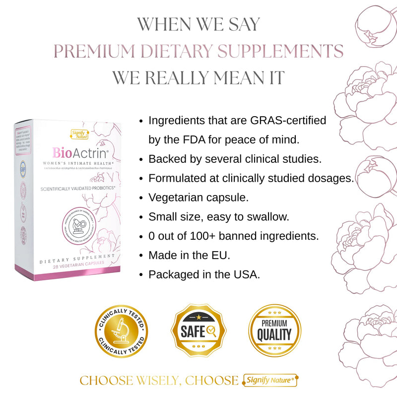 Bioactrin Yeast Infection Treatment for Women Pills– CLINICALLY Tested for Bacterial Vaginosis Treatment for Women Probiotics | Vaginial Ph Balance Pills | Vaginial Supplements for Women (28 Capsules) 28 Count (Pack of 1) - BeesActive Australia