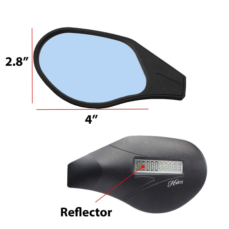 Hafny New Handlebar Bike Mirror, HD,Blast-Resistant, Glass Lens, HF-MR088LS (Left) (HF-M903LB-FR01 ( Handlebar Fitting Left Side, Blue Glass)) HF-M903LB-FR01 ( Handlebar Fitting Left Side, Blue Glass) - BeesActive Australia