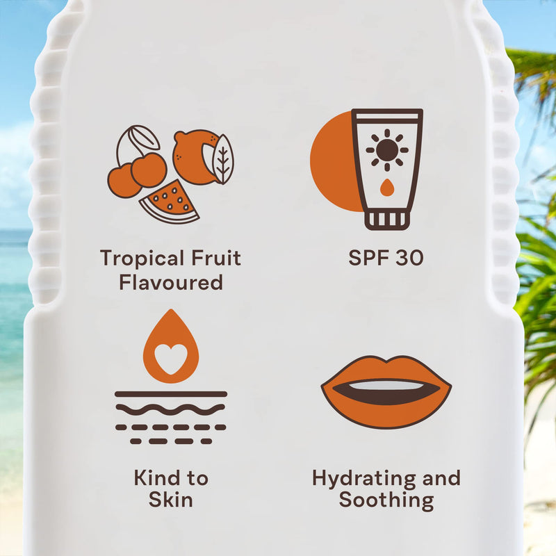 Malibu Sun SPF 30 Sunscreen Lip Gloss, High Protection, Water and Wind Resistant, Coconut and Strawberry, Pack of 2 x 1.5ml - BeesActive Australia