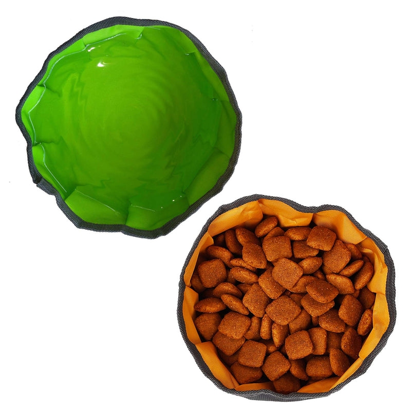 YMTECH Collapsible Dog Bowls for Travel,Portable and Light for Food and Water Orange,Green - BeesActive Australia