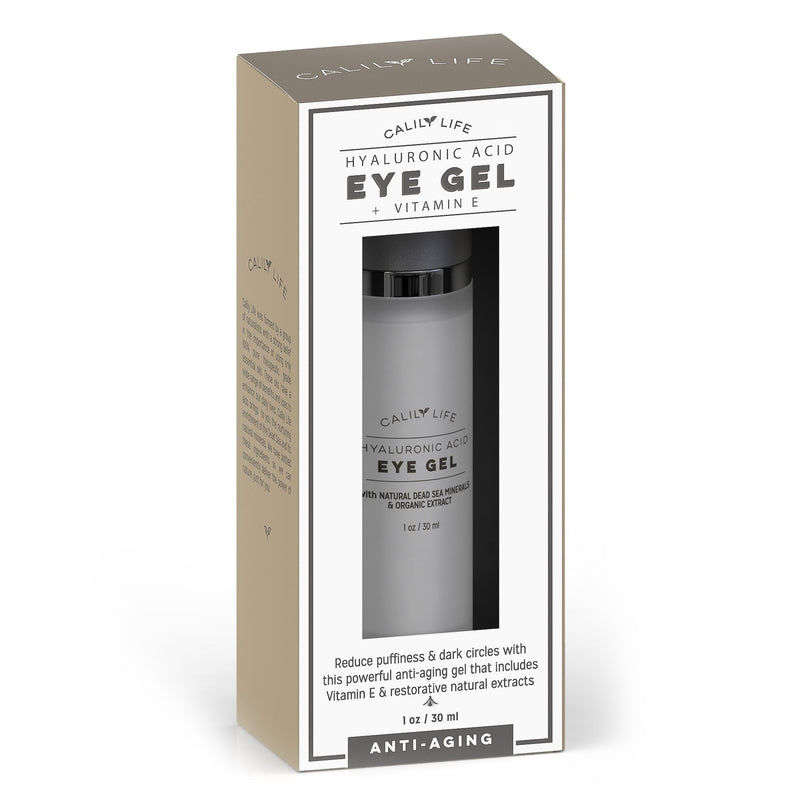 Calily Life Hyaluronic Acid Eye Gel + Vitamin E with Dead Sea Minerals, 1 Oz. – Deep Penetration Formula - Anti-Wrinkle and Anti-Aging - Minimizes Fine Lines, Puffiness and Dark Circles - BeesActive Australia