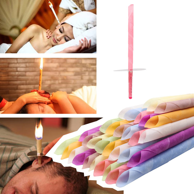 16pcs Ear Candles -Natural Ear Candles Beeswax Candling Cones,Scented Ear Candle (8 Colors) 8 Colors - BeesActive Australia