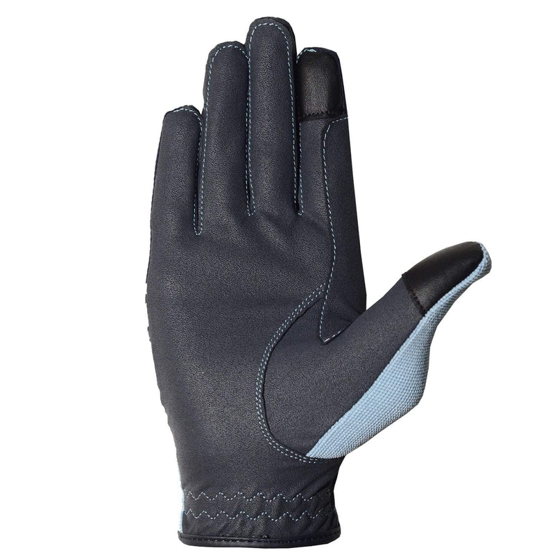 AK Love Horse Riding Gloves Ladies, Men & Kids Equestrian Gloves for All Season AKRS-6388 (Navy/Sky, M) - BeesActive Australia