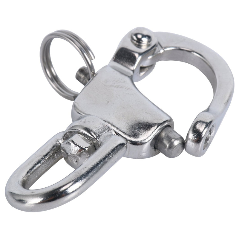 Amarine Made Pair of Swivel Eye Snap Shackle Quick Release Bail Rigging Sailing Boat Marine 316 Stainless Steel for Sailboat Spinnaker Halyard 2-3/4", Silver - BeesActive Australia