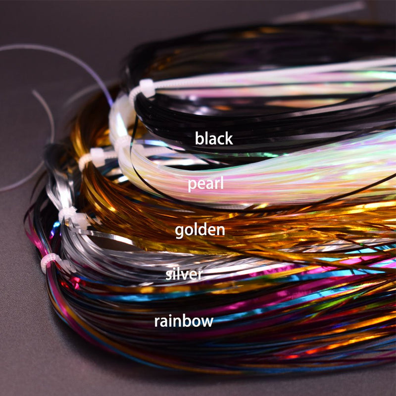 Phecda Sport 10 Packs 1MM Width Crystal Flash Tinsel Flashabou Tinsel Fly Tying Material 10 Packs-10 Colors - BeesActive Australia