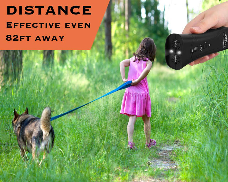 BELMAKS Ultrasonic Anti Barking Control Device Pet Trainer Handheld Dog Bark Control Training Multi-Functions Silent Commands with LED Flashlight and Strap for Pet Indoors and Outdoors - BeesActive Australia