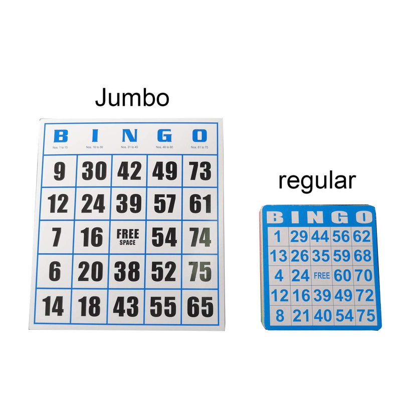 Yuanhe Easy Read Jumbo Bingo Paper Game Cards 50 Bingo Cards in 5 Colors - BeesActive Australia