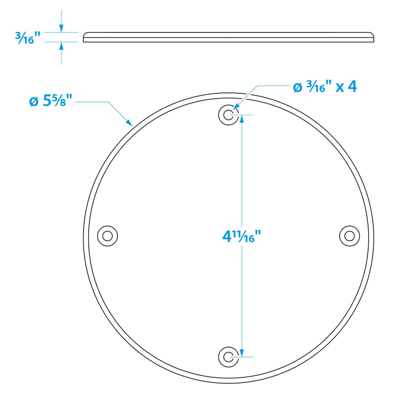 [AUSTRALIA] - SEACHOICE 39601 Mounted Boat Plate Cover, Arctic White Finish, up to 4 Inches 