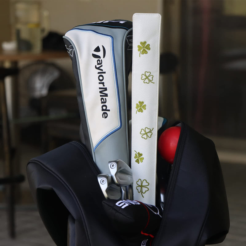 Golf Alignment Stick Cover Case Holder Hold at Least 3 Sticks Lucky Clover Pattern Design - BeesActive Australia