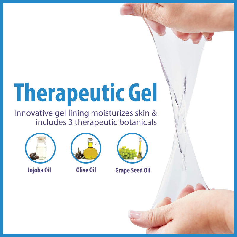 NatraCure Moisturizing Gel Booties and Gloves Set - (For dry skin, dry hands, feet, cracked heels, cuticles, rough skin, dead skin, use with your favorite lotions) - 155/175-AQ/RET - Color: Aqua - BeesActive Australia