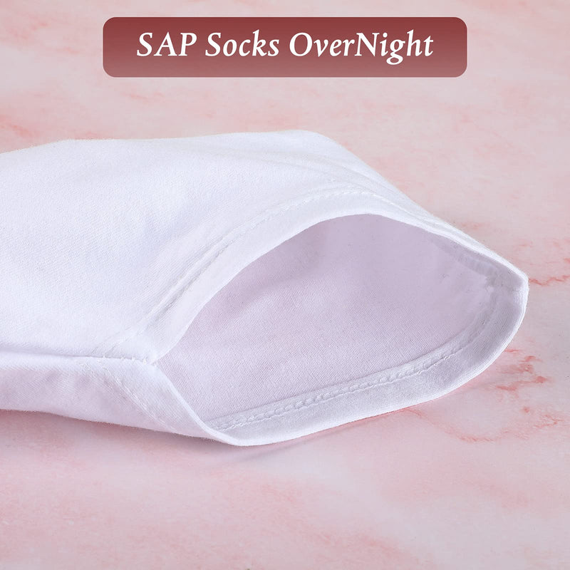 10 Pairs Moisturizing Socks Overnight, Spa Socks for Dry Feet, Moisture Enhancing Socks, Cosmetic Moisturizing Socks for Women and Men, White - BeesActive Australia