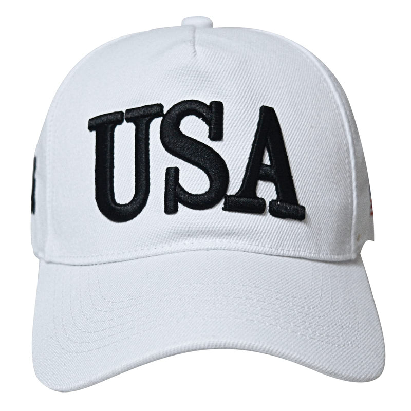 DISHIXIAO USA Baseball Cap Polo Style Adjustable Embroidered Dad Hat with American Flag for Men and Women Usa White One Size - BeesActive Australia