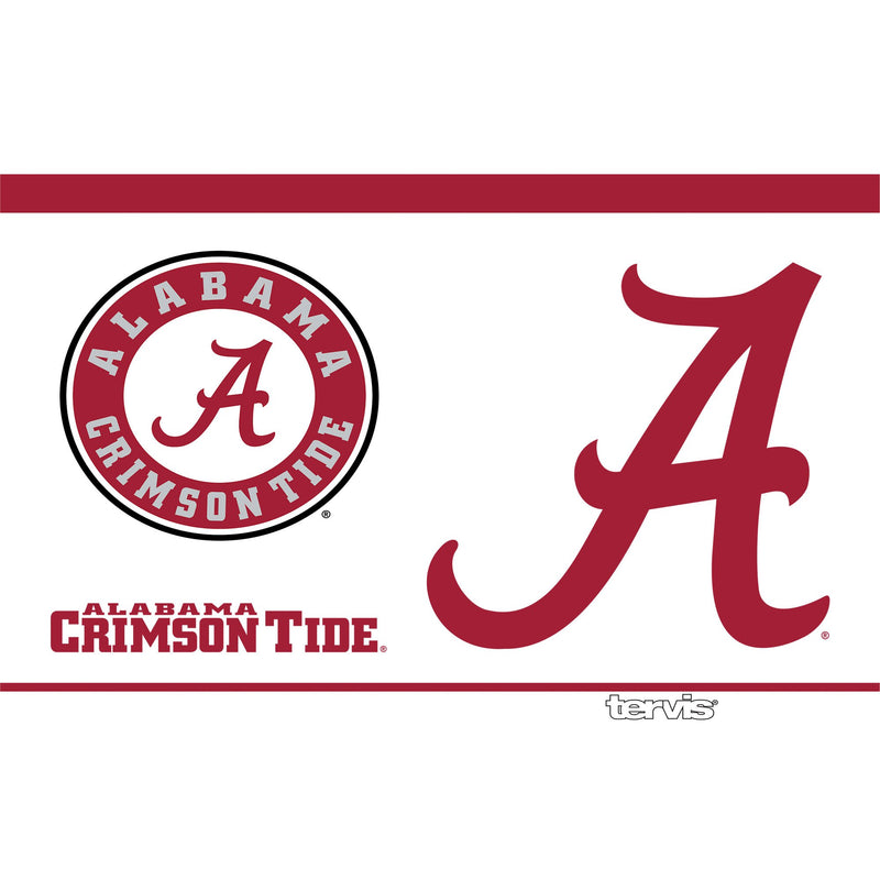 Tervis NCAA Alabama Crimson Tide Tradition Stainless Steel Tumbler With Lid, 20 oz, Silver 20 oz Stainless Steel - BeesActive Australia