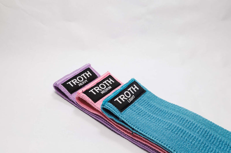TROTH Resistance Bands Set - Resistance Band Women, Booty Exercise Band, Resistance Bands Set Men, Home Gym Strength Training Equipment, Fitness Accessories for Pilates, Squat, Yoga & Pull Up Workout Green, Pink, Purple - BeesActive Australia