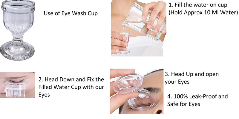Glass Eye Wash Cup with Engineering Design to Fit Eyes for Effective Eye Cleansing - Eye Shaped Rim, Snug Fit (Yellow) YELLOW - BeesActive Australia