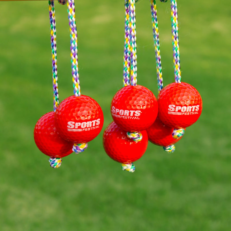 [AUSTRALIA] - Sports Festival Replacement Ladder Ball 6 Bolas for Lawn Yard Outdoor Toss Game, Red & Blue 