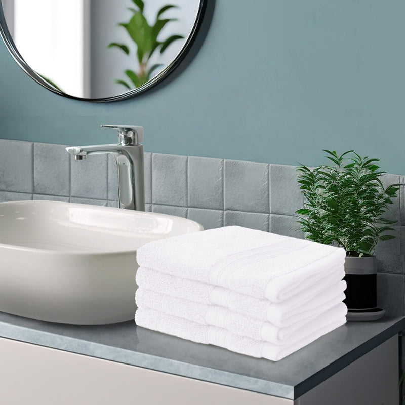 VOOVA & MOVAS White Washcloths 4 Pack(13X13 Inches 650GSM) Washcloths - 4PC - BeesActive Australia
