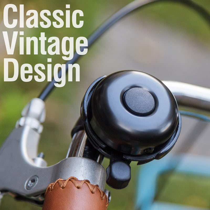 MARQUE Bike Bell for Adults & Kids – Nice, Loud, Crisp Ding Sound Bicycle Bell – Must Have Bicycle Accessories for Mountain MTB, Beach Cruisers, Commuter, Kids Bike – Easy to Install on Handlebar Classic Bell-Black - BeesActive Australia