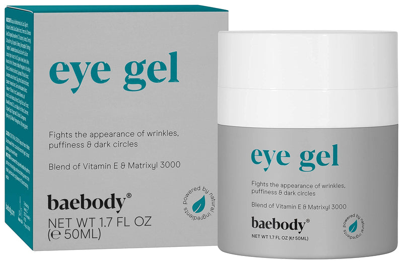 Baebody Eye Gel for Under and Around Eyes to Smooth Fine Lines, Brighten Dark Circles and De-Puff Bags with Peptide Complex and Soothing Aloe, 1.7 Fl Oz 1.7 Fl Oz (Pack of 1) - BeesActive Australia