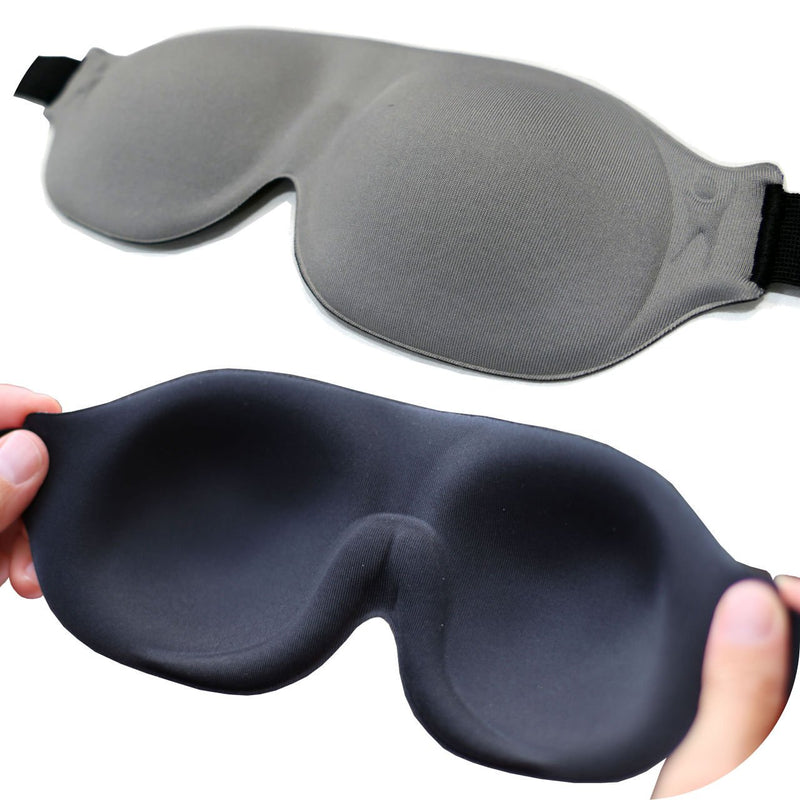 ComfyMed Sleep Mask CM-EM17 - Best Night and Travel 3D Eye Mask for Men and Women (Grey) Grey - BeesActive Australia