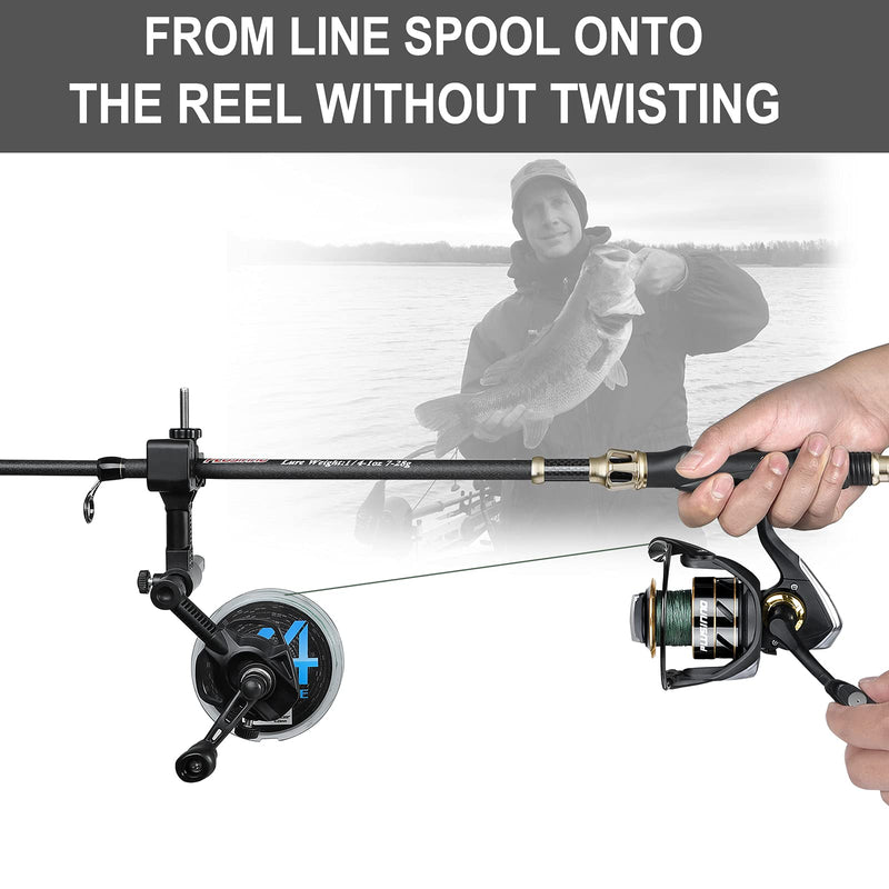 PLUSINNO Fishing Line Spooler with Unwinding Function, Fishing line Spooling Station Versatile for Both Thick & Thin Rods, Works with Spinning Reel, Cast Reel Without Line Twist Fishing Rod & Table Clamp Spooler - BeesActive Australia