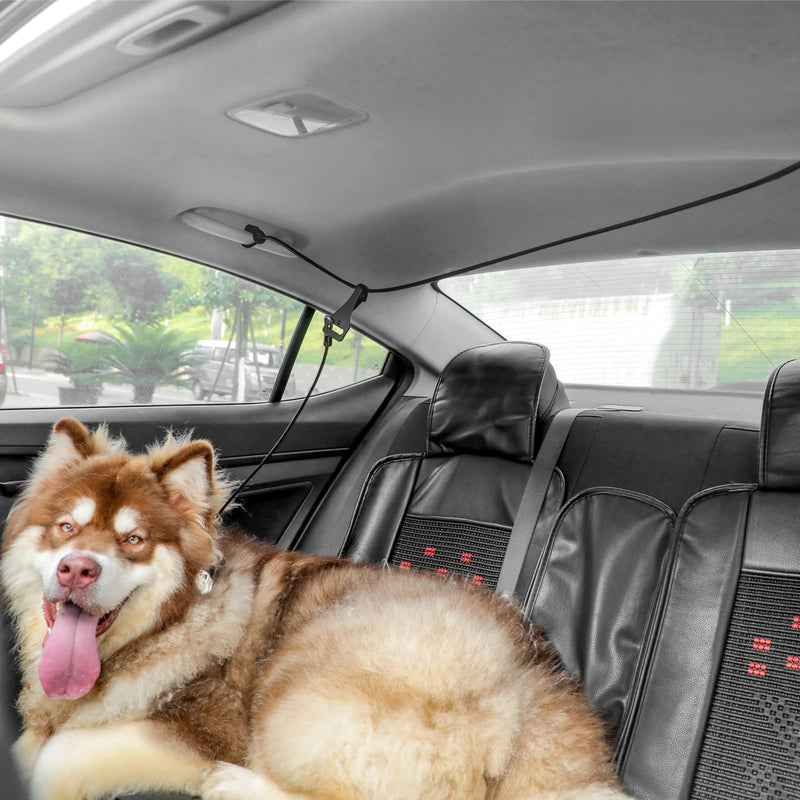 Mi Metty Dog Seatbelt, Dog Car Harnesses, Back Seat Leash Made of Coated Wire Rope, Happy Ride Dog Zipline, Great for Travel, Safety Restraint No-Chew Tether Cable Stainless Steel. - BeesActive Australia
