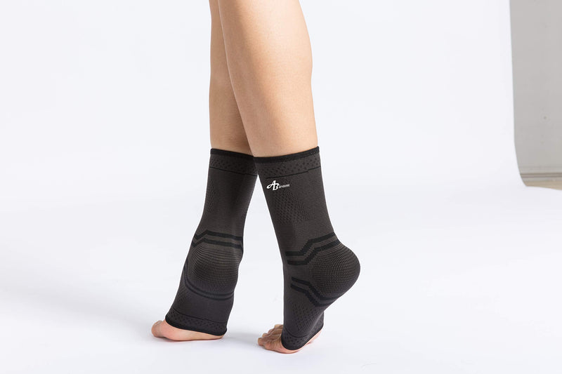 Jupiter Foot Sleeve (Pair) with Compression Wrap, Ankle Brace For Arch, Ankle Support, Football, Basketball, Volleyball, Running, For Sprained Foot, Tendonitis, Plantar Fasciitis… Black Large - BeesActive Australia